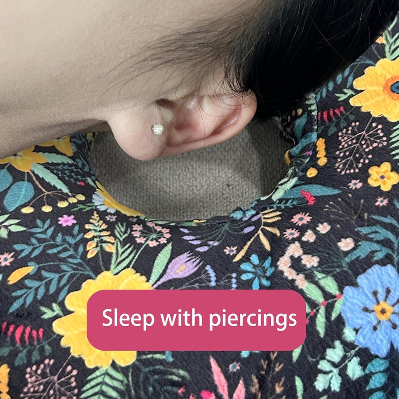 BVOKQUC Ear Piercing Pillow for Side Sleepers Pillows with Holes for Ear Pain,Donut Pillow for Ear Side Sleeping Pillow for Adults CNH Ear Pain Relief Pressure Sores Ear Pillow with Hole in Center - Image 3